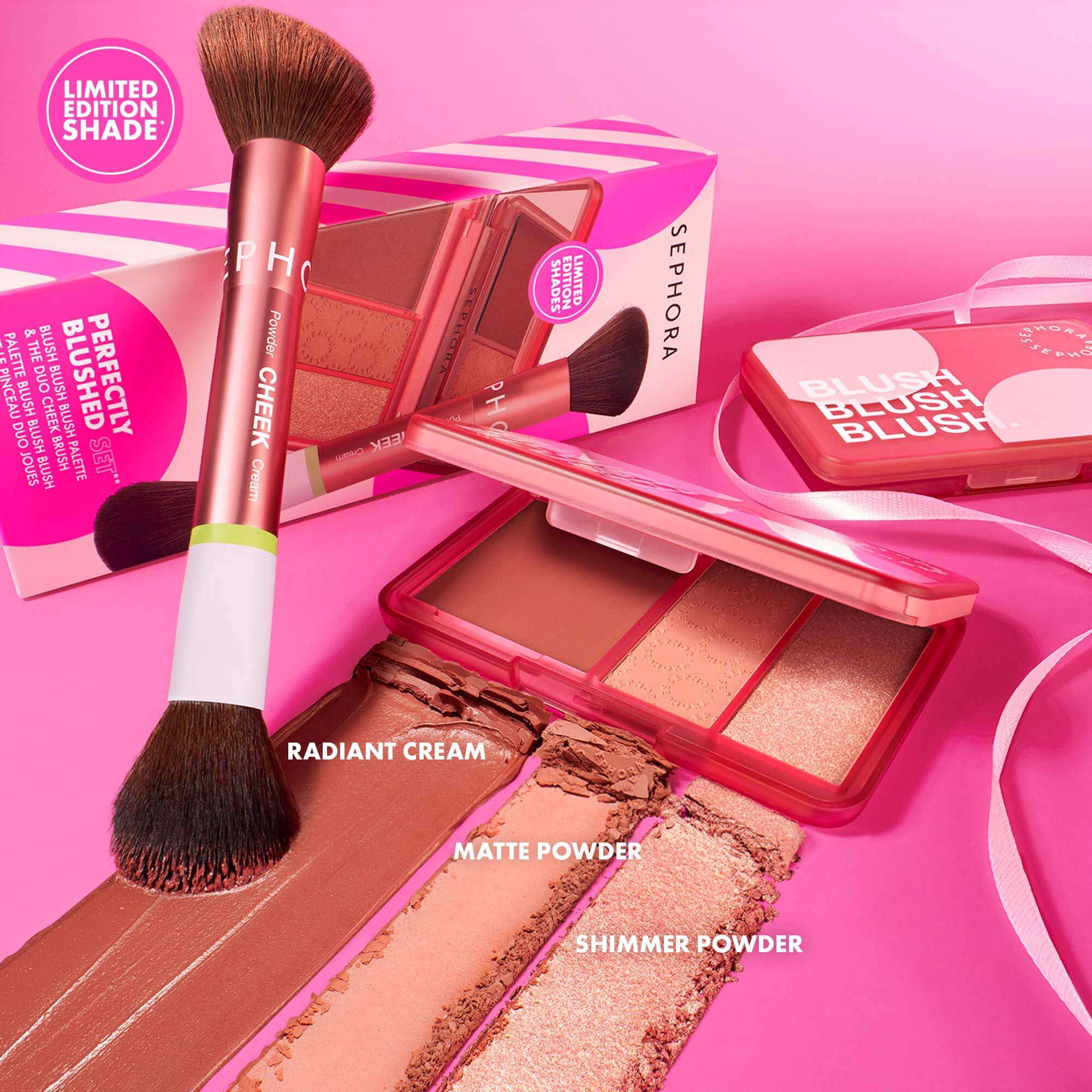 PERFECTLY BLUSHED SET XMAS (SET CON PALETA DE RUBOR Y PINCEL MULTITEXTURA)